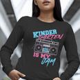 Kindergarten Is My Jam Vintage 80s Boombox Teacher Student Women Long Sleeve T-Shirt, funny gift