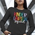 Kindergarten Squad Team Crew Teacher Back To School Women Long Sleeve T-Shirt, funny gift