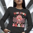 Kiss Your Brain Valentines Test Day Teacher Squad Kids Women Long Sleeve T-Shirt, funny gift