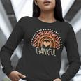 Leopard Rainbow Thankful Thanksgiving Teacher Women Kids Women Long Sleeve T-Shirt, funny gift Leopard Rainbow Thankful Thanksgiving Teacher Women Kids Women Long Sleeve T-Shirt, funny gift