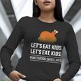 Let's Eat Kids Grammar For Thanksgiving Teacher Women Long Sleeve T-Shirt, funny gift