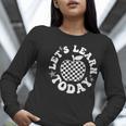 Let's Learn Today Checkered Apple Back To School Teacher Women Long Sleeve T-Shirt, funny gift Let's Learn Today Checkered Apple Back To School Teacher Women Long Sleeve T-Shirt, funny gift