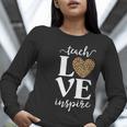 Love Leopard Print Teacher Cheetah School Inspire Teach Women Long Sleeve T-Shirt, funny gift Love Leopard Print Teacher Cheetah School Inspire Teach Women Long Sleeve T-Shirt, funny gift