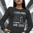I Love Math And Cats Cat Lover Science Teacher Student Women Long Sleeve T-Shirt, Science Teacher Shirts, funny gift