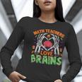 Math Teacher Love Brain Heart Skeleton Hand Zombie Halloween Women Long Sleeve T-Shirt, funny gift Math Teacher Love Brain Heart Skeleton Hand Zombie Halloween Women Long Sleeve T-Shirt, funny gift