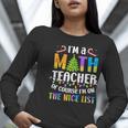 On The Nice List Christmas Math Teacher Women Men Women Long Sleeve T-Shirt, funny gift On The Nice List Christmas Math Teacher Women Men Women Long Sleeve T-Shirt, funny gift