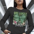 One Lucky Teacher Coquette Bow St Patricks Day Teacher Women Long Sleeve T-Shirt, funny gift One Lucky Teacher Coquette Bow St Patricks Day Teacher Women Long Sleeve T-Shirt, funny gift