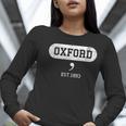 Oxford Comma English Teacher Shirt T-Shirt Women Long Sleeve T-Shirt, English Teacher Shirts, funny gift