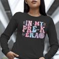In My Pre K Era Groovy Back To School First Day Teacher Kids Women Long Sleeve T-Shirt, Groovy Teacher Shirts, funny gift