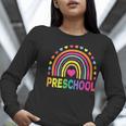 Preschool Rainbow Girls Boys Kids Teacher Back To School Women Long Sleeve T-Shirt, funny gift Preschool Rainbow Girls Boys Kids Teacher Back To School Women Long Sleeve T-Shirt, funny gift