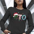 PTO Santa Hat Reindeer Parent Teacher Organization Christmas Women Long Sleeve T-Shirt, funny gift PTO Santa Hat Reindeer Parent Teacher Organization Christmas Women Long Sleeve T-Shirt, funny gift