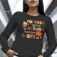 Pumpkin Spice Autumn Leaves IEPS Sped Teacher Fall Women Long Sleeve T-Shirt, funny gift