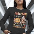 Pumpkin Spice Makes Teacher Nice Retro Fall Spooky Season Women Long Sleeve T-Shirt, funny gift Pumpkin Spice Makes Teacher Nice Retro Fall Spooky Season Women Long Sleeve T-Shirt, funny gift