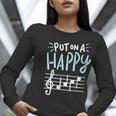 Put On A Happy Face Music Music Teacher Women Long Sleeve T-Shirt, funny gift Put On A Happy Face Music Music Teacher Women Long Sleeve T-Shirt, funny gift