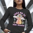 Take Me To Your Readers Alien Teacher Halloween Literacy Women Long Sleeve T-Shirt, funny gift