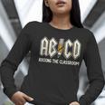 Retro Abcd Teacher Novelty Back To School Teacher Women Long Sleeve T-Shirt, funny gift Retro Abcd Teacher Novelty Back To School Teacher Women Long Sleeve T-Shirt, funny gift