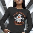 Retro You Can't Scare Me I'm A Math Teacher Cute Ghost Women Women Long Sleeve T-Shirt, funny gift