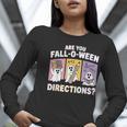 Retro Are You Fall O Ween Directions Teacher Halloween Ghost Women Long Sleeve T-Shirt, funny gift
