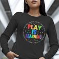 Retro Play Is Learning Teacher Back To School Women Long Sleeve T-Shirt, funny gift