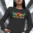 Retro Preschool Cute Dinosaur Preschool Teacher Kids Boys Women Long Sleeve T-Shirt, funny gift Retro Preschool Cute Dinosaur Preschool Teacher Kids Boys Women Long Sleeve T-Shirt, funny gift