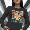 Retro Teacher Daisy Colorful Elementary School Teacher Women Long Sleeve T-Shirt, funny gift