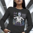 Science Teacher Halloween Skeleton Scientist Chemistry Women Long Sleeve T-Shirt, Science Teacher Shirts, funny gift