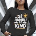 SÉ AMABLE Be Kind Bilingual Teacher Maestra Spanish Teacher Women Long Sleeve T-Shirt, funny gift