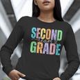 Second Grade Team Heart Teacher Student Back To School Girls Women Long Sleeve T-Shirt, funny gift