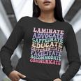 Sped Caffeinate Advocate Laminate Educate Teacher Women Long Sleeve T-Shirt, funny gift