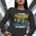 Super Teacher By Day Super Tired By Night Superheroes School Women Long Sleeve T-Shirt, Super Teacher Shirts, funny gift Super Teacher By Day Super Tired By Night Superheroes School Women Long Sleeve T-Shirt, Super Teacher Shirts, funny gift
