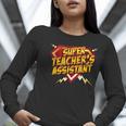 Super Teacher's Assistant Educational Superhero Women Long Sleeve T-Shirt, funny gift