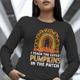 Teach Leopard Rainbow Cute Halloween Costume Teacher Women Women Long Sleeve T-Shirt, funny gift