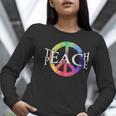 Teach Peace For Teachers And Educators Counselor Women Long Sleeve T-Shirt, funny gift Teach Peace For Teachers And Educators Counselor Women Long Sleeve T-Shirt, funny gift