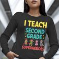 I Teach Second Grade Superheroes Teacher Superhero Women Long Sleeve T-Shirt, funny gift
