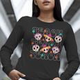 Teach Teacher Dia De Los Muertos Day Of The Dead Sugar Skull Women Long Sleeve T-Shirt, funny gift Teach Teacher Dia De Los Muertos Day Of The Dead Sugar Skull Women Long Sleeve T-Shirt, funny gift