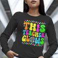 This Teacher 80s 90s Teachers's Day Glows Last Day Of School Women Long Sleeve T-Shirt, 90s Teacher Shirts, funny gift This Teacher 80s 90s Teachers's Day Glows Last Day Of School Women Long Sleeve T-Shirt, 90s Teacher Shirts, funny gift