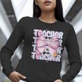 Teacher Bow Pencil Flowers Teacher Back To School Women Long Sleeve T-Shirt, funny gift Teacher Bow Pencil Flowers Teacher Back To School Women Long Sleeve T-Shirt, funny gift