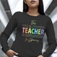 This Teacher Is Glowing Hello Summer End Of School Women Long Sleeve T-Shirt, funny gift This Teacher Is Glowing Hello Summer End Of School Women Long Sleeve T-Shirt, funny gift
