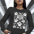 Teacher Halloween Composition Notebook Costume Halloween Women Long Sleeve T-Shirt, funny gift