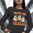 Teacher Halloween Trick Or Teach Retro Groovy Floral Ghost Women Long Sleeve T-Shirt, Groovy Teacher Shirts, funny gift Teacher Halloween Trick Or Teach Retro Groovy Floral Ghost Women Long Sleeve T-Shirt, Groovy Teacher Shirts, funny gift