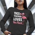 This Teacher Loves Her Flock Teaching Flamingo Girl Women Long Sleeve T-Shirt, funny gift This Teacher Loves Her Flock Teaching Flamingo Girl Women Long Sleeve T-Shirt, funny gift