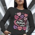 Teacher Positive Affirmations Candy Heart Valentine's Day Women Long Sleeve T-Shirt, funny gift Teacher Positive Affirmations Candy Heart Valentine's Day Women Long Sleeve T-Shirt, funny gift