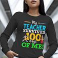 My Teacher Survived 100 Days Of Me Dab 100 Days Of School For Men Women Kids Women Long Sleeve T-Shirt, funny gift My Teacher Survived 100 Days Of Me Dab 100 Days Of School For Men Women Kids Women Long Sleeve T-Shirt, funny gift