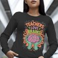 Teacher Teachers Love Brains Halloween Men Women Women Long Sleeve T-Shirt, funny gift