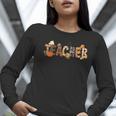 Teacher Thanksgiving Women Autumn Fall Halloween Pumpkin Tee Women Long Sleeve T-Shirt, funny gift Teacher Thanksgiving Women Autumn Fall Halloween Pumpkin Tee Women Long Sleeve T-Shirt, funny gift