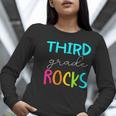 Third Grade Rocks Shirt Team 3rd Grade Teacher Women Long Sleeve T-Shirt, funny gift