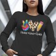 Tie Dye Hippie Peace Love Teach Teacher Appreciation Women Long Sleeve T-Shirt, funny gift