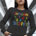 Tiny Human Security Preschool Childcare Teacher Babysitters Women Long Sleeve T-Shirt, funny gift Tiny Human Security Preschool Childcare Teacher Babysitters Women Long Sleeve T-Shirt, funny gift