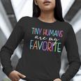 Tiny Humans Are My Favorite Daycare Provider Teacher Daycare Women Long Sleeve T-Shirt, funny gift Tiny Humans Are My Favorite Daycare Provider Teacher Daycare Women Long Sleeve T-Shirt, funny gift
