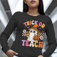 Trick Or Teach Cute Ghost Coffee Pumpkins Halloween Teacher Women Long Sleeve T-Shirt, funny gift Trick Or Teach Cute Ghost Coffee Pumpkins Halloween Teacher Women Long Sleeve T-Shirt, funny gift